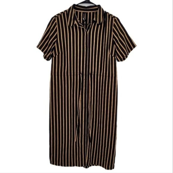 Knot Sisters from Anthropologie Striped Midi Dress Size M - Picture 4 of 8